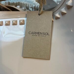 New- Carmen Sol Beige Jelly Studded Bag